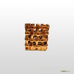 VASO INTRELACADO DOURADO CERAMICA