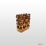 VASO INTRELACADO DOURADO CERAMICA