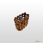 VASO INTRELACADO DOURADO CERAMICA