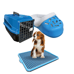 Kit Caminha Pelúcia Caixa De transporte E Sanitário Pet Dog N1