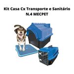 Kit Casinha Caixa De Transporte E Sanitário Pet Dog N4 Mec