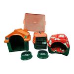 Kit Casinha Caixa Caminha 2em1 Sanitário Pet Dog N3