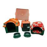 Kit Casinha Caixa Caminha 2em1 Sanitário Pet Dog N4