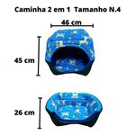 Kit Casinha Caixa Caminha 2em1 Sanitário Pet Dog N4