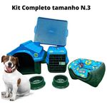 Kit Casinha Caixa Caminha 2em1 Sanitário Pet Dog N3