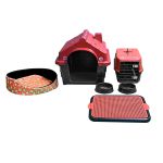 Kit Cachorro Casinha Caminha Caixa Transporte Sanitário N4