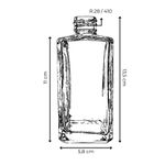 VIDRO SQUARE 250ML R.28/410 DEGRADE PRETO AZULADO