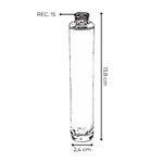 VIDRO CILINDRICO XUXA 30ML REC.15 TRANSP