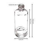 VIDRO CILINDRICO C/FRIZO 120ML R.20/415 TRANSPARENTE