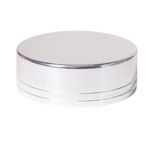 TAMPA ALUMINIO P/ POTE CILIND. RETO 35MM PRATA DUPLO FRISO