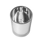 COPO DE VIDRO P/VELA 70ML LUXO PRATA