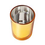 COPO DE VIDRO P/VELA 70ML LUXO DOURADO 