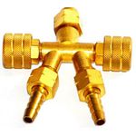 Valvula Registro Y Dupla Saida p/ Reg. Acet / GLP - Importado