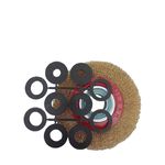 ESCOVA CIRCULAR ONDULADA 6"X3/4" ACO CARB. (FURO C/ REDUÇÃO)