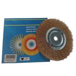 ESCOVA CIRCULAR ONDULADA 6" X 1/2" X FURO 1/2" LATONADA - OMEGA