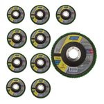 KIT 10 PCS DISCO FLAP GR40 STANDARD 4.1/2 115X22MM R244 - NORTON