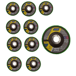 KIT 10 PCS DISCO FLAP GR120 STANDARD 4.1/2 115X22MM R244 - NORTON