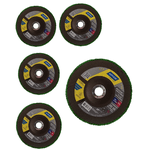 KIT 5 PÇS DISCO FLAP GR60 STANDARD 7 - 180X22MM R244 - NORTON
