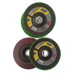 KIT 5 PÇS DISCO FLAP GR120 STANDARD 7 - 180X22MM R244 - NORTON
