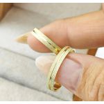 Alianças em Ouro 18k Casamento 3mm Fosco Diamantado 4grs GOIÂNIA 