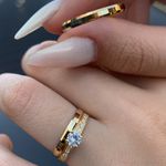 Combo de Aliança em Ouro Campinas Goiânia 3mm + Anel Solitário
