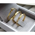 Combo + Trio de Alianças de Casamento Boston 2mm