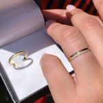 Alianças em Ouro 18k Casamento 2,5mm Fosco Diamantado 3grs GOIÂNIA 