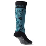 Meia Sport Ciclismo Premium Cano Longo Azul e Preta