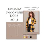 Blusa Xadrez Sobretudo Teddy Invern Jaqueta Mostarda 