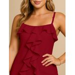 Vestido Curto Vivi Franja Alcinha Fina - Vermelho