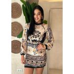 Vestido Eloise Curto Manga Longa