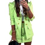 Conjunto Social Blazer Manga Princesa Saia Luxo Tendência Moda