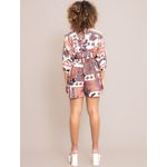 Conjunto Feminino Saia Boddy Estiloso Casual - Marrom