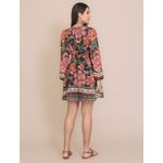 Vestido Curto Tule Manga Longa 