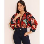 Body Selena Vermelho Estampado Exclusivo Meimi 