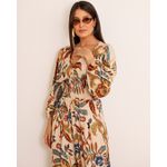 Macacão Milena Nude Estampado Exclusivo MeiMi