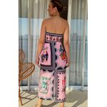 Conjunto Ipanema Saia Midi + Top Rosa 