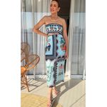 Conjunto Ipanema Saia Midi + Top Azul