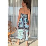 Conjunto Ipanema Saia Midi + Top Azul
