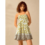 Vestido Curto Leticia Estampa Animal Print - Amarelo