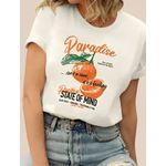 Tshirt Paradise Estampada Laranja