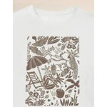 Tshirt Tropical Estampada Marrom