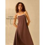Vestido Andressa Longo e Sofisticado - Marrom