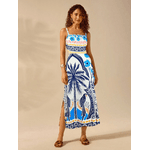 Vestido Emily Longo Floral- Branco