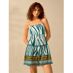 Vestido Curto Paola Estampa Animal Print - Verde Claro