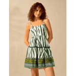 Vestido Curto Paola Estampa Animal Print - Verde Escuro
