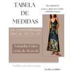 Vestido Samanta Longo Estampa - Preto