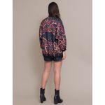 Kimono Feminino Manga Morcego Cardigan Forrado Estampado Caju 