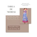 Vestido Longo Camila Estampado Azul Claro
