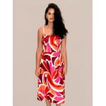 Vestido Mia Midi Fenda - Vermelho